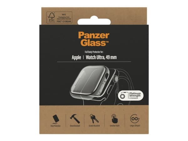PanzerGlass Full Protection Apple Watch NEW 8 49mm, Läpinäkyvä, Apple, Apple - Watch Ultra 49mm, Karkaistu lasi, Polyeteenitereftalaatti, Transparent