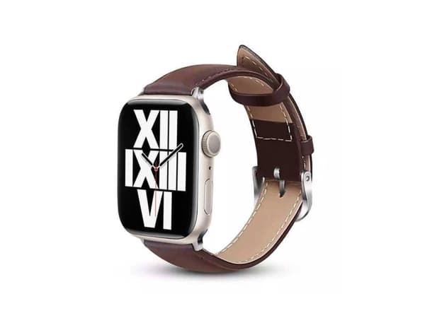 Crong CRG-40NOB-ESP, Klokkereim, Apple, Apple Watch 38/40/41 mm, Lær, Rustfritt stål