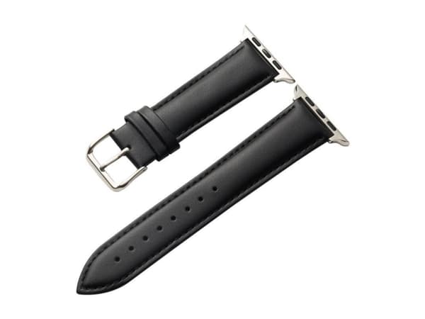 Crong CRG-44NOB-BLK, Klockarmband, Apple, Apple Watch Series 42/44/45MM, Äkta läder, Svart