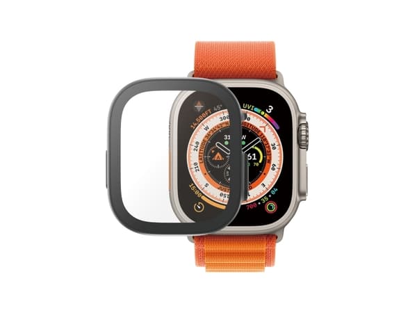 PanzerGlass - Skärmskydd för smart klocka - helkropps - glas - ramfärg svart - för Apple Watch Ultra (49 mm)