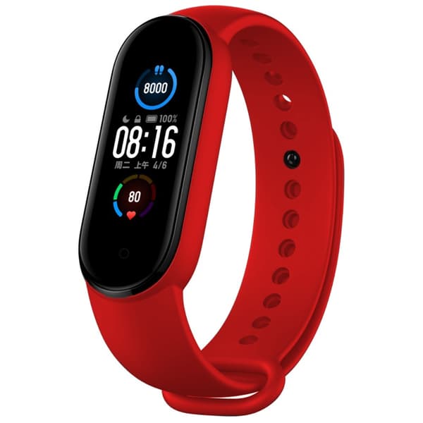 Silikonarmband Xiaomi Mi Band 5/6 Röd