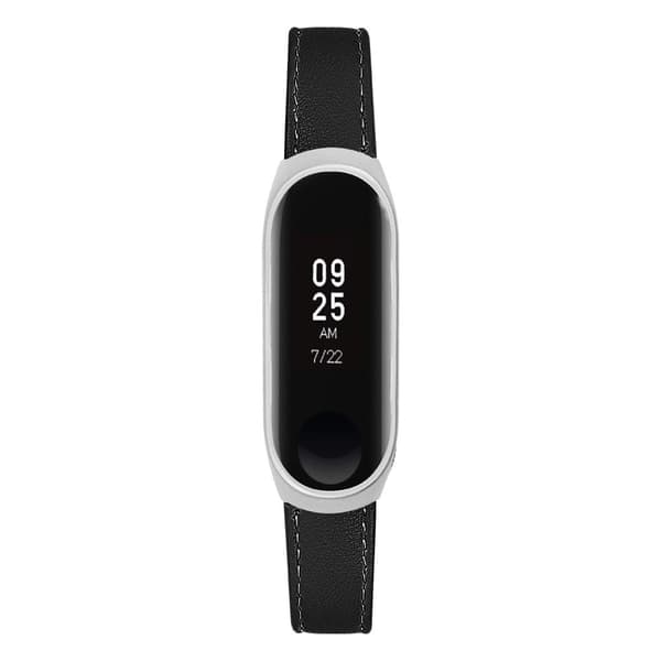 Äkta Läderarmband Xiaomi Mi Band 5/6 Svart