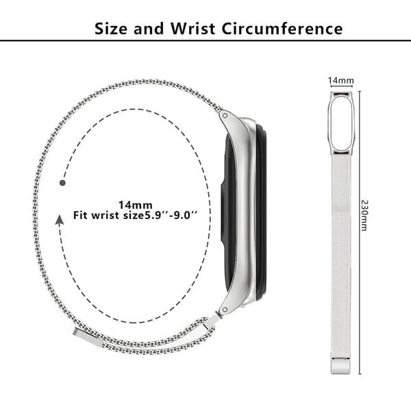Milanese Loop Armband Xiaomi Mi Band 5/6 Guld