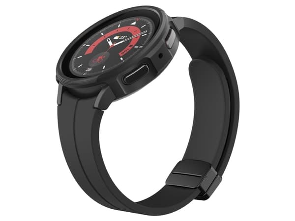 Spigen Liquid Air, Etui, Smartklokke, Sort, Samsung, Galaxy Watch 5 Pro, Termoplastisk polyuretan (TPU)
