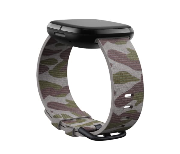 Fitbit FB174WBGNS, Yhtye, Älykello, Maastoväri, Fitbit, Sense, Versa 3, Alumiini, Synteettinen