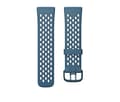Miniatyrbilde 4 av 5: Fitbit Sport Band - Klokkestropp for smart armbåndsur - Stor størrelse - safir, tåkegrå - for Fitbit Sense, Versa 3