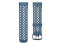Miniatyrbilde 2 av 5: Fitbit Sport Band - Klokkestropp for smart armbåndsur - Stor størrelse - safir, tåkegrå - for Fitbit Sense, Versa 3
