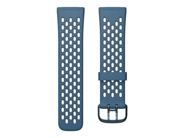 Fitbit Sport Band - Klokkestropp for smart armbåndsur - Stor størrelse - safir, tåkegrå - for Fitbit Sense, Versa 3