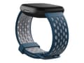 Miniatyrbilde 1 av 5: Fitbit Sport Band - Klokkestropp for smart armbåndsur - Stor størrelse - safir, tåkegrå - for Fitbit Sense, Versa 3