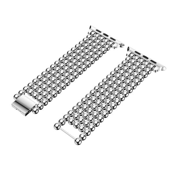 Beads Link Armband Apple Watch 42/44/45/49 mm Silver