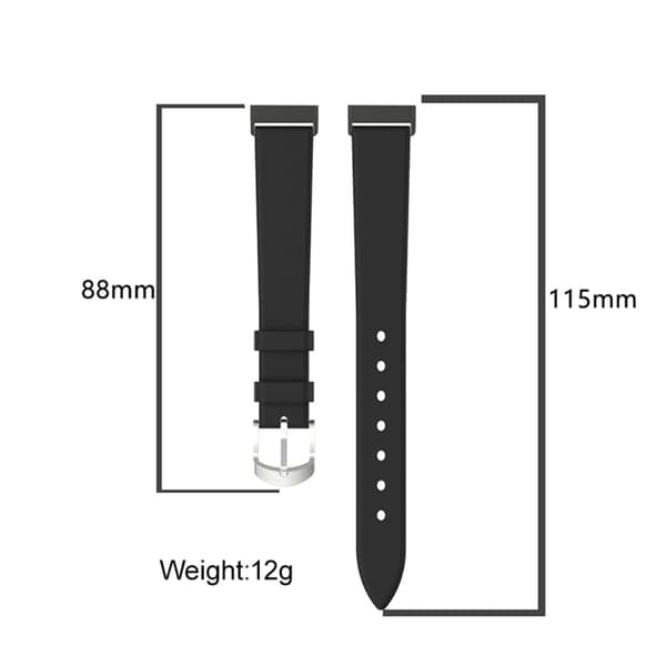 Äkta Läderarmband Fitbit Luxe Svart