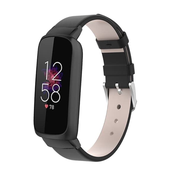 Äkta Läderarmband Fitbit Luxe Svart