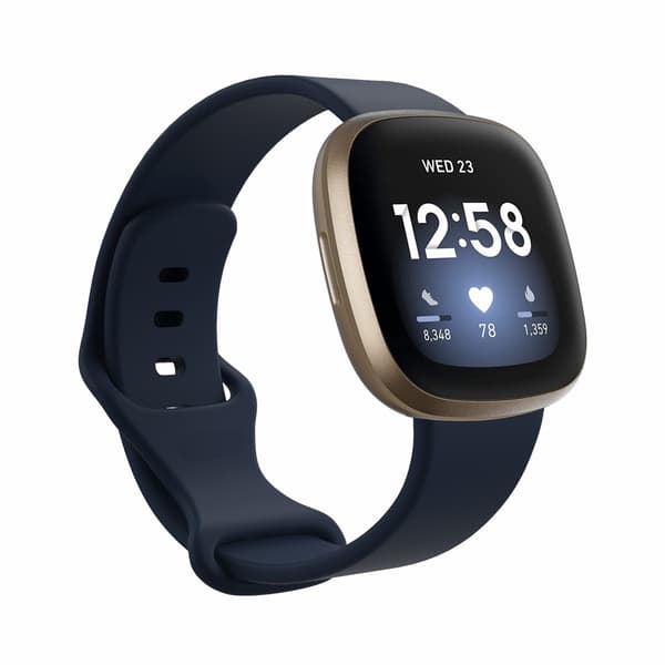 Silikonarmband Fitbit Versa 3/Sense Mörkblå