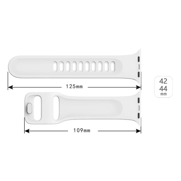 Silicone Band Apple Watch 42/44/45/49 mm White
