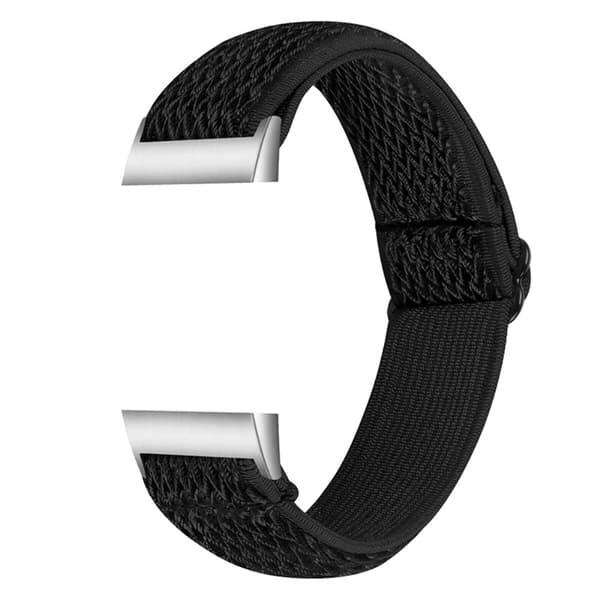Vävd Nylonarmband Fitbit Charge 3/4 Svart