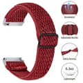 Miniatyrbild 3 av 3: Vävd Nylonarmband Fitbit Versa/Versa 2 Röd