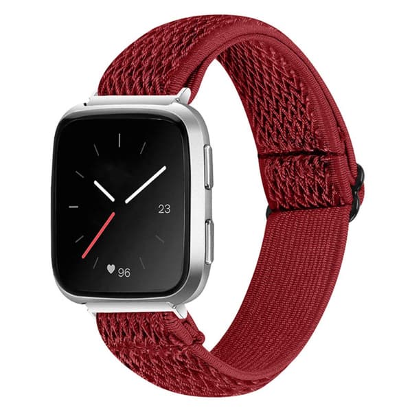 Vävd Nylonarmband Fitbit Versa/Versa 2 Röd