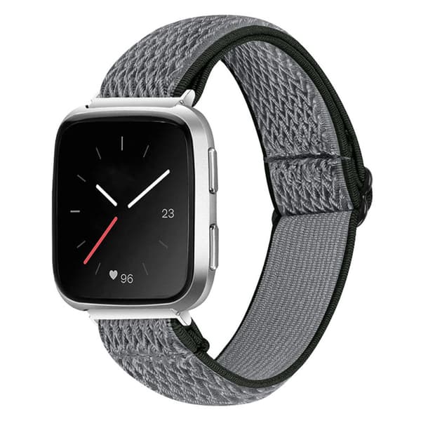 Vävd Nylonarmband Fitbit Versa/Versa 2 Grå