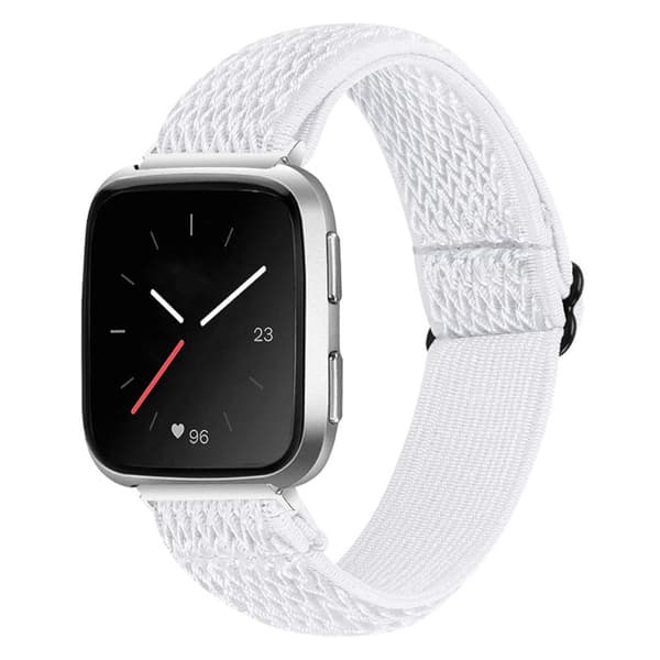 Vävd Nylonarmband Fitbit Versa/Versa 2 Vit