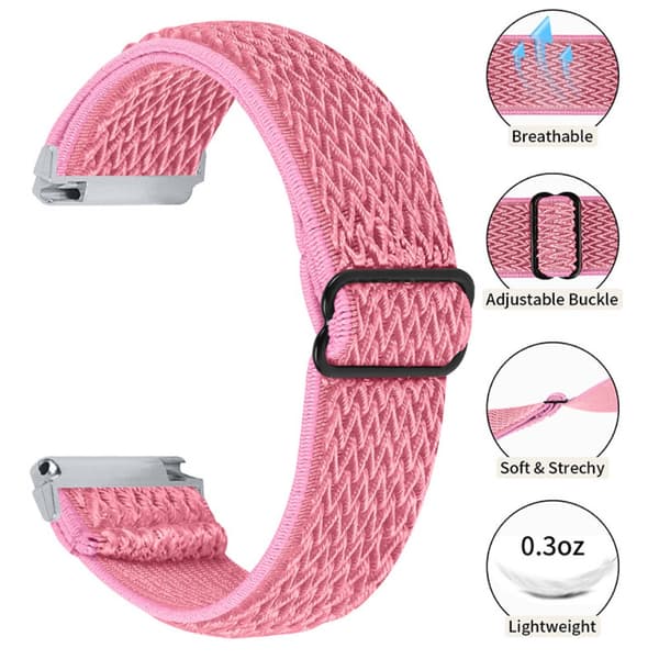 Vävd Nylonarmband Fitbit Versa/Versa 2 Rosa