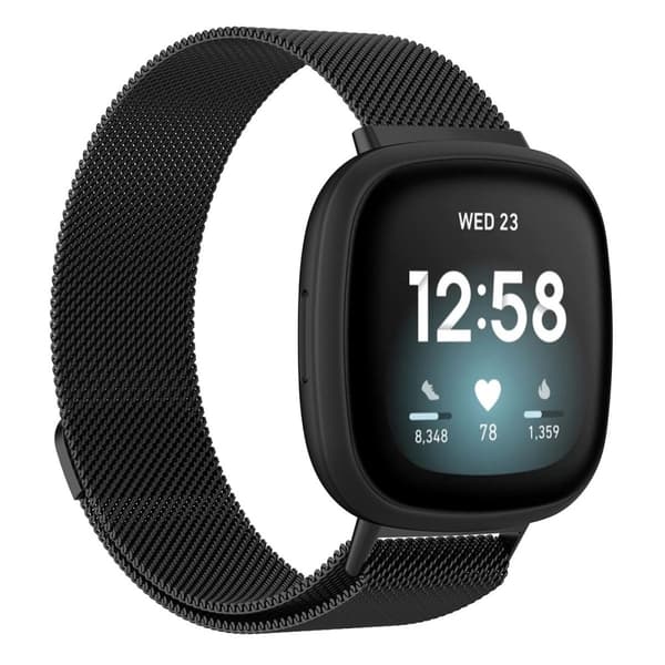 Milanese Loop Armband Fitbit Versa 4/Sense 2 Svart