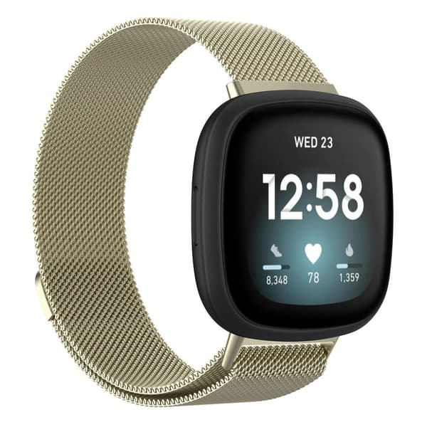 Milanese Loop Armband Fitbit Versa 4/Sense 2 Champagne Guld L