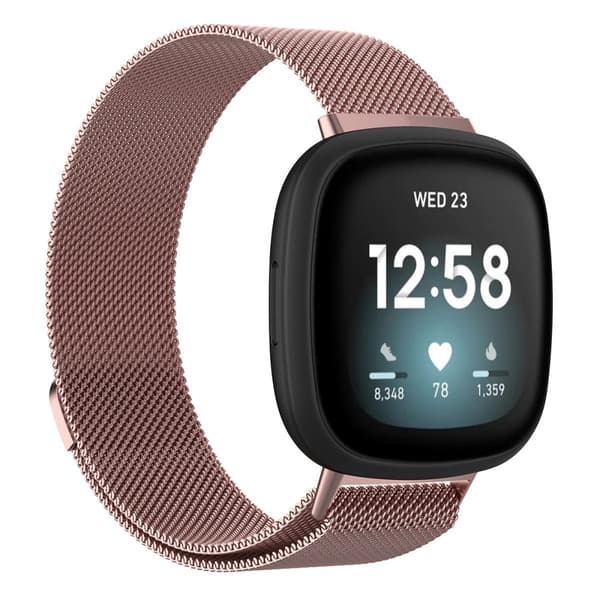 Milanese Loop Armband Fitbit Versa 4/Sense 2 Rosa L
