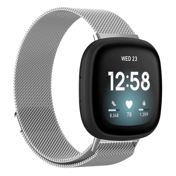 Milanese Loop Armband Fitbit Versa 4/Sense 2 Silver L