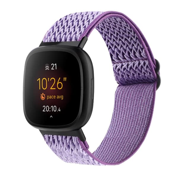 Vävd Nylonarmband Fitbit Versa 4/Sense 2 Lila