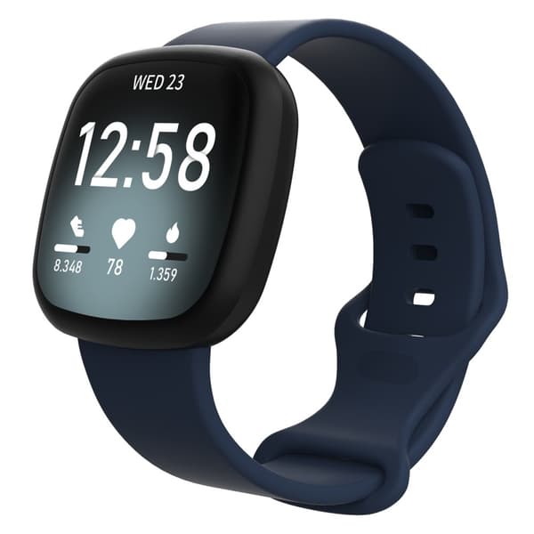 Silikonarmband Fitbit Versa 4/Sense 2 Mörkblå S