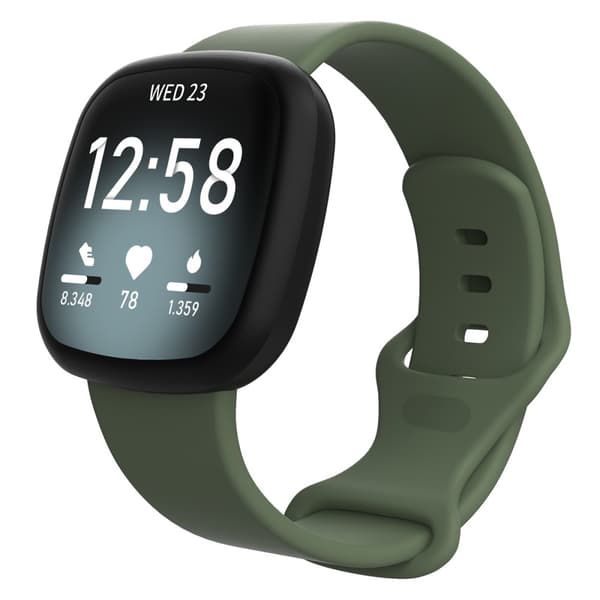 Silikonarmband Fitbit Versa 4/Sense 2 Mörkgrön