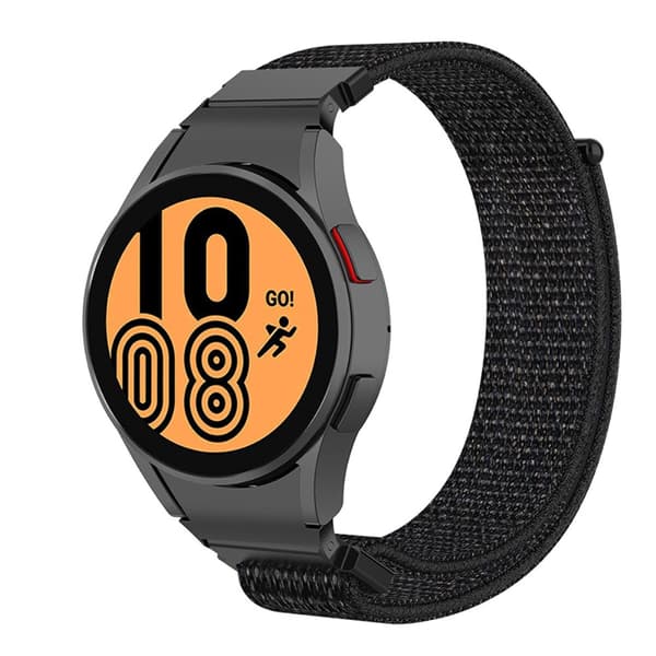 Nylonarmband Samsung Galaxy Watch 5 40/44/Pro 45mm Svart