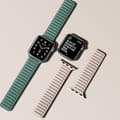 Miniatyrbild 5 av 8: Apple Watch 2/3/4/5/6/SE (38/40/41mm) Armband Magnetic Strap - Brun