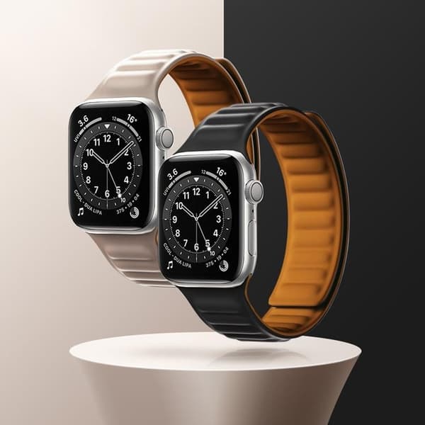 Apple Watch 2/3/4/5/6/SE (38/40/41mm) Armband Magnetic Strap - Brun