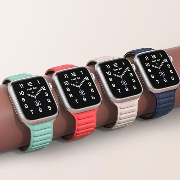Apple Watch 2/3/4/5/6/SE (38/40/41mm) Armband Magnetic Strap - Röd