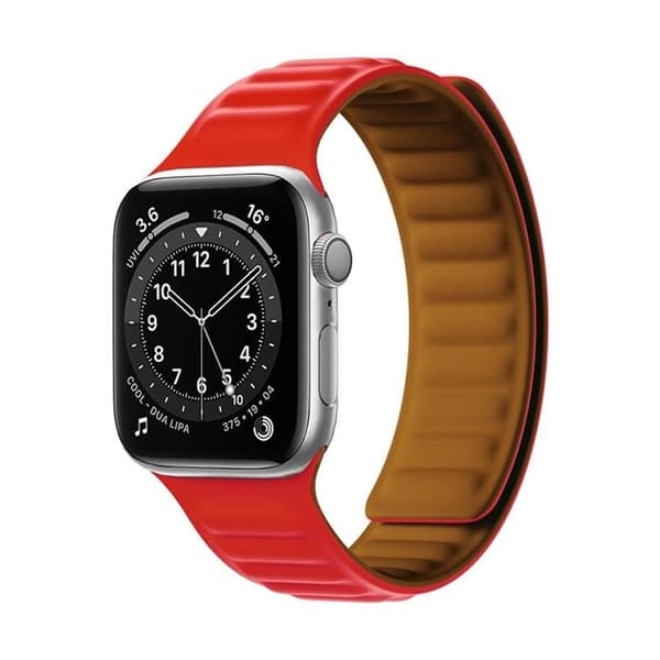 Apple Watch 2/3/4/5/6/SE (38/40/41mm) Armband Magnetic Strap - Röd