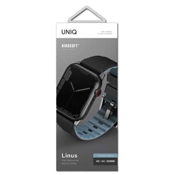 Uniq Apple Watch 4/5/6/7/8/SE/SE2 (38/40/41mm) Armband Silicon - Midnight Svart