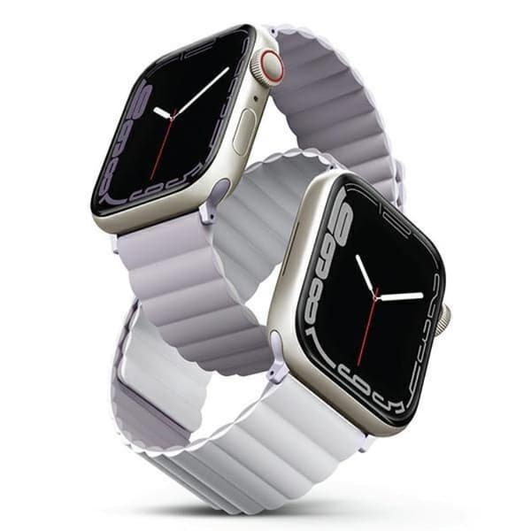 Uniq Apple Watch 4/5/6/7/8/SE/SE2 (38/40/41mm) Armband Reversible Magnetic - Vit