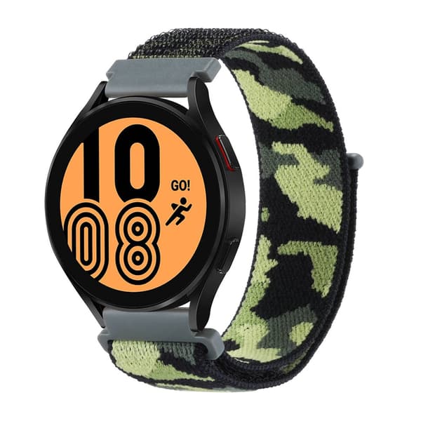 Nylonarmband Samsung Galaxy Watch 5 40/44/Pro 45mm Kamouflage Grön