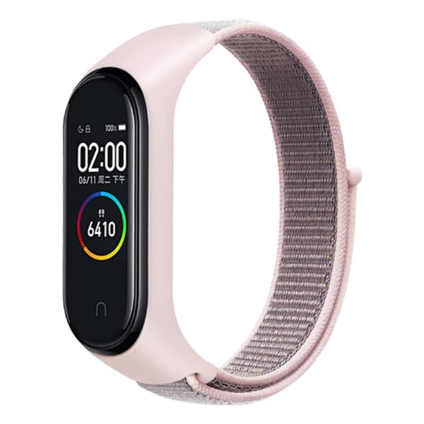 Nylonarmband Xiaomi Mi Band 5/6/7 Rosa
