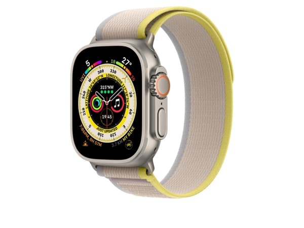 Apple - Slinga för smart klocka - 49 mm - storlek S/M - gul/beige