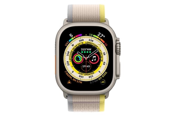 Apple - Slinga för smart klocka - 49 mm - storlek S/M - gul/beige
