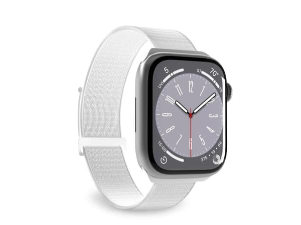 Puro SPORT - Slinga för smart klocka - 130 - 200 mm - vit - för Apple Watch Hermès Series 7, Hermès Series 9, Nike Series 7, Series 10, Series 8, Ser