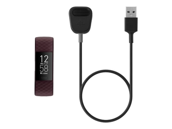 Fitbit FB172RCC, Latauskaapeli, Älykello, Musta, Harmaa, Fitbit, Charge 4, 1 kpl