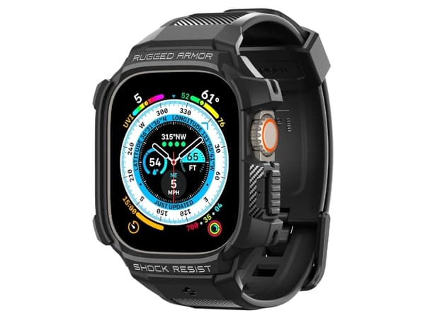 Spigen Rugged Armor Pro, Kellonperät, Apple, Ultra (49mm), Termoplastinen polyuretaani (TPU), 50 mm, 174,5 mm