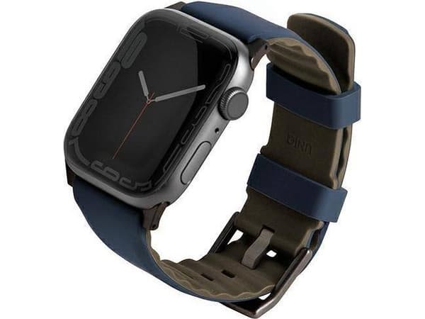 Uniq Apple Watch 4/5/6/7/8/SE/ULTRA magnetisk/dobbeltsidig stropp, blå, 44/45/49 mm