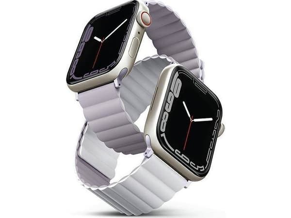 Uniq Pasek UNIQ Revix Apple Watch 4/5/6/7/8/SE/SE2 40/41mm Reversible Magnetic lilak-biały/lilac-white