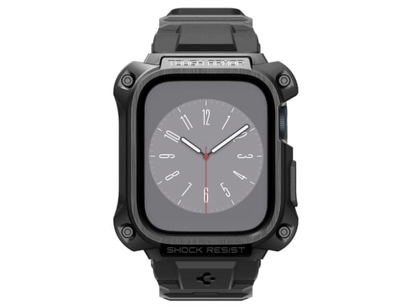 Spigen ACS05237, Ask, Smartwatch, Svart, Apple, Apple Watch Series 8 / 7 (45mm), Rostfritt stål, Termoplastisk polyuretan (TPU)