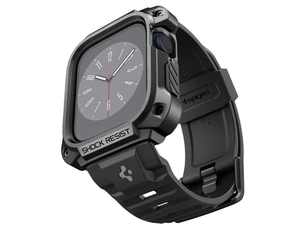 Spigen ACS05237, Ask, Smartwatch, Svart, Apple, Apple Watch Series 8 / 7 (45mm), Rostfritt stål, Termoplastisk polyuretan (TPU)