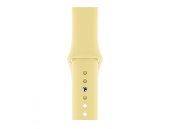 Apple 40mm Sport Band - KlocKräm för smart klocka - storlek S/M och M/L - citronkräm - för Watch Hermès Series 7, Hermès Series 9, Nike Series 7, Ser